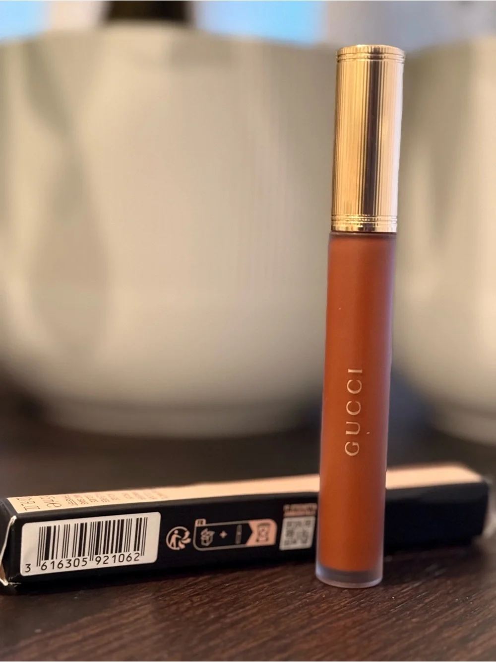 Gucci 308 Lucy Dark Orange, Rouge à Lèvres Liquide Mat Lipstick | New✨